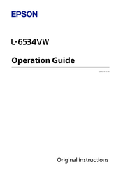 Epson L-6034VW Operation Manual