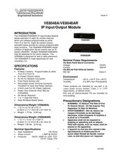 Valcom VE8048A Manual