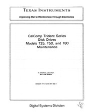 Texas Instruments CalComp Trident Series Maintenance Manual