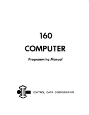 Control Data Corporation 160 Programming Manual