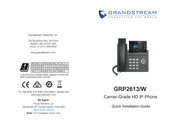 Grandstream Networks GRP2613/W Quick Installation Manual