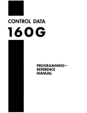 Control Data 160G Programming Manual