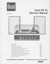 Dual HS 51 Service Manual