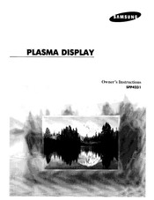 Samsung SP-P4231 Owner's Instructions Manual