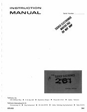 Tektronix 261 Instruction Manual