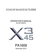 Prevost X3-45 2015 Operator's Manual
