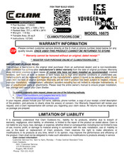 Clam ICE TEAM VOYAGER THERMAL XT Manual