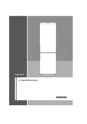 Siemens KG36VX47 Operating Instructions Manual