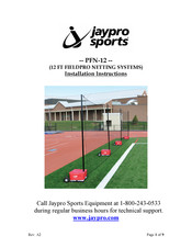 Jaypro Sports PFN-12 Installation Instructions Manual