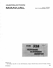 Tektronix 528 Instruction Manual