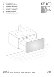KEUCO 31362 Installation Instructions Manual