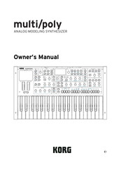 Korg multi/poly Owner's Manual