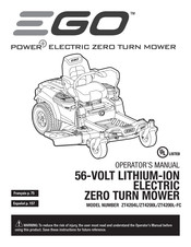 Ego Power+ ZT4200L Operator's Manual