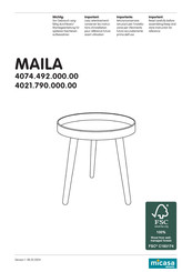 Micasa MAILA 4074.492.000.00 Manual