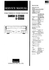 Sansui G-33000 Service Manual