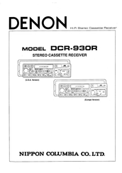 Denon DCR-SSOR Manual