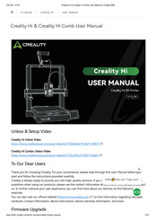 Creality Hi User Manual