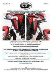 R&G AB0062 Fitting Instructions Manual