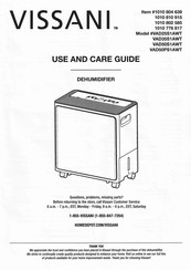 Vissani 1010810915 Use And Care Manual