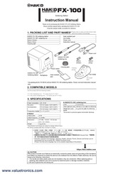 Hakko Electronics FX-1002 Instruction Manual