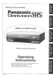 Panasonic Omnivision PV-4609 Operating Instructions Manual