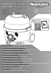 Numatic HET 200-11 Original Instructions Manual