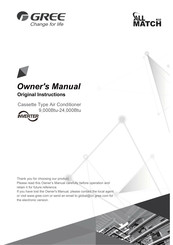 Gree GKH(09)EB-D6DNA1A/I Owner's Manual