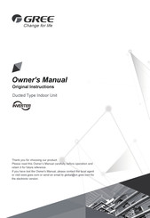 Gree GFH(36)CDXH-D6DNA1C/I Owner's Manual