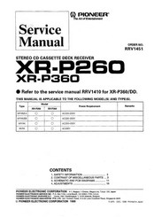 Pioneer XR-P360 Service Manual
