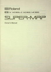 Roland SUPER-MRP Owner's Manual