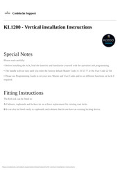 Codelocks KitLock KL1200 Installation Instructions
