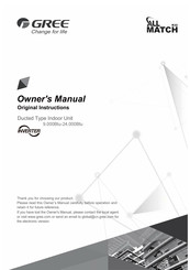 Gree GFH(24)DB-D6DNA1A/1 Owner's Manual