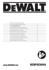 DeWalt DCBPSC0550 Original Instructions Manual