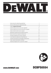DeWalt DCBPS0554 Original Instructions Manual