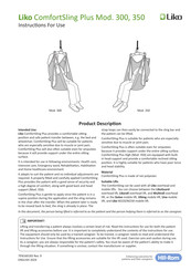 Hill-Rom Liko ComfortSling Plus 350 Instructions For Use Manual