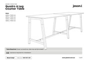 Jason.L Quadro A Leg Counter Table Assembly Instructions Manual