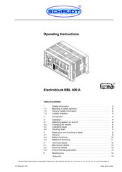 Schaudt Electroblock EBL 400 A Operating Instructions Manual