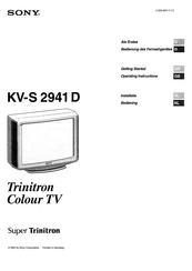 Sony Trinitron KV-S 2941 D Manual