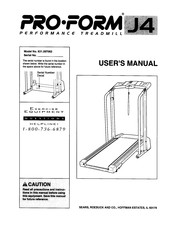 Pro-Form J4 User Manual