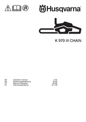Husqvarna K 970 III CHAIN Operator's Manual
