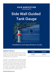 Blue Mountain RAIN HARVESTING TGSW02 Installation And Specification Manual