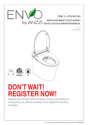 Anzzi ENVO AURA TL-STSF851WH Installation & Operation Manual
