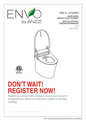 Anzzi ENVO AURA TL-ST823WH Installation & Operation Manual