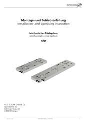 SCHUNK GFD-NSL-2 Installation And Operating Instructions Manual