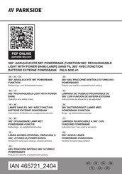 Parkside 465721 2404 Operation And Safety Notes
