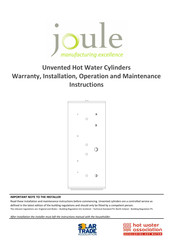 joule TRIPLE Installation, Operation And Maintenance Instructions