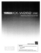 Yamaha KX-W262 Owner's Manual