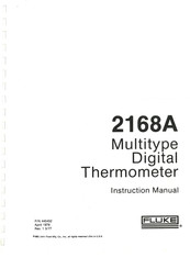 Fluke 2168A Instruction Manual