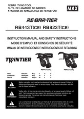Max RE-BAR-TIER TWINTIER RB823T(CE) Instruction Manual And Safety Instructions