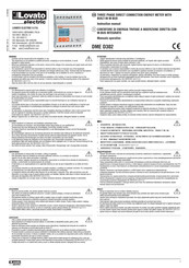 LOVATO ELECTRIC DME D302 Instruction Manual